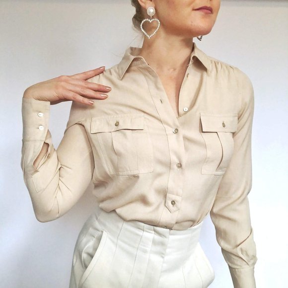le chateau Tops - Silk Utility Blouse